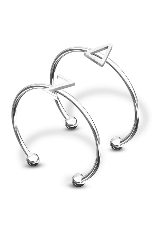 Delta Zeta Stacking Ring Set - Adjustable Rings with Silver Plating