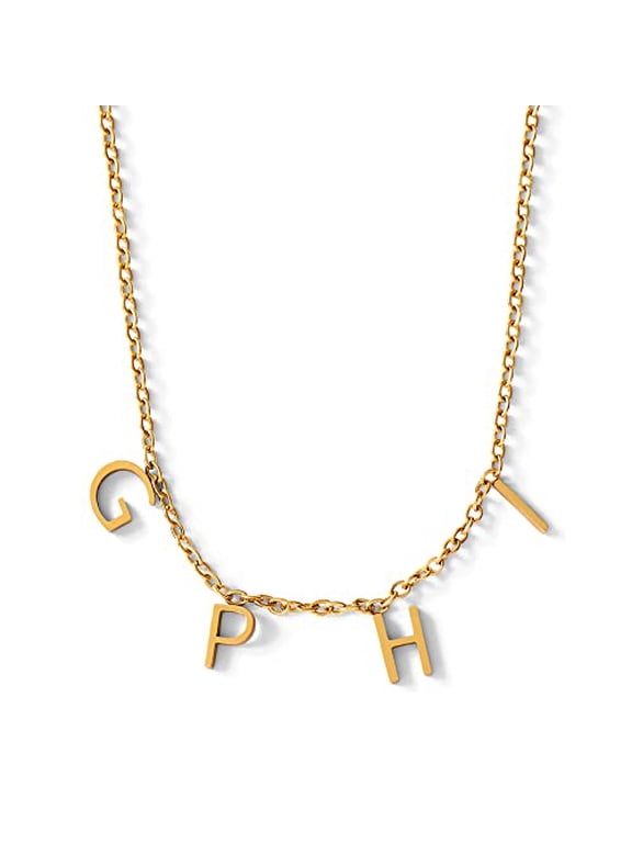 Sorority Shop Gamma Phi Beta Necklace GPB Name Necklace, 18K Gold Plated Sorority Gifts Necklace, Long-Lasting Gamma Phi Beta Gifts for Women