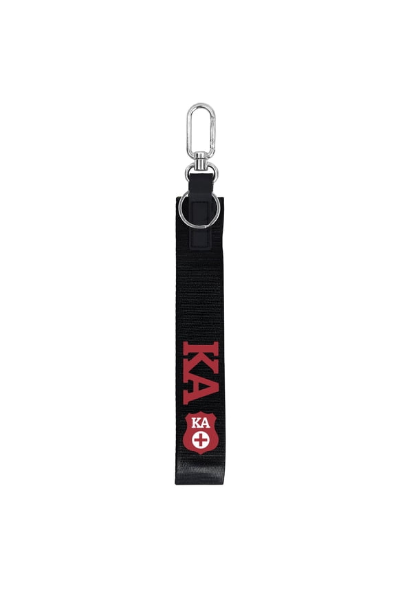 Kappa Alpha Order Keychain - Hands-Free Lanyard Keychain with Fraternity Letters and Logo, 9" Durable Polyester Strap with Alloy Hardware, Holder for Keys, Wallet, Accessories