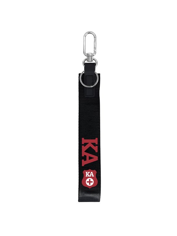 Kappa Alpha Order Keychain - Hands-Free Lanyard Keychain with Fraternity Letters and Logo, 9" Durable Polyester Strap with Alloy Hardware, Holder for Keys, Wallet, Accessories