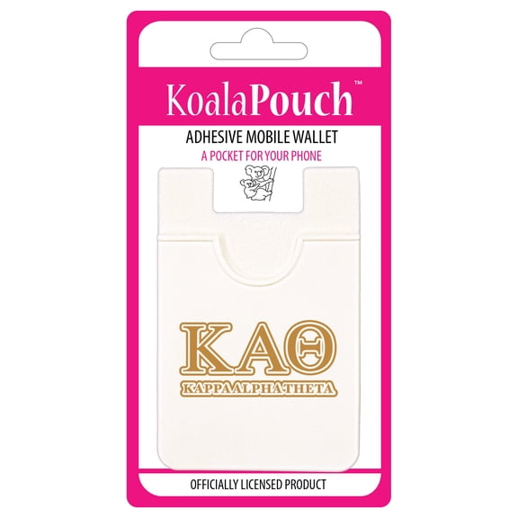 Sorority Shop Kappa Alpha Theta - Koala Pouch - Adhesive Cell Phone Wallet with KAT Greek Letter Design