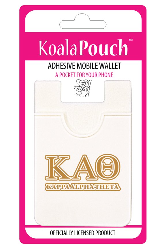 Kappa Alpha Theta - Koala Pouch - Adhesive Cell Phone Wallet with KAT Greek Letter Design