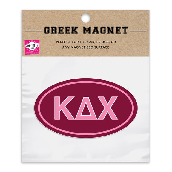 Sorority Shop Kappa Delta ChiOval Car Magnet Set of 2 - Removable, No Residue, All-Weather Magnets for Sorority Girls and Student Drivers