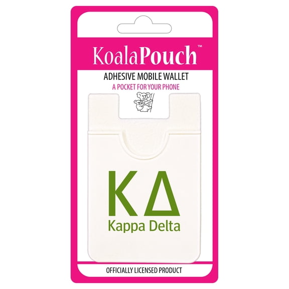 Sorority Shop Kappa Delta - Koala Pouch - Adhesive Cell Phone Wallet with KD Greek Letter Design