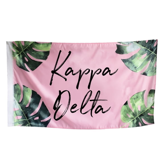 Sorority Shop Kappa Delta - Sorority Letter Flag (Tropical Design)