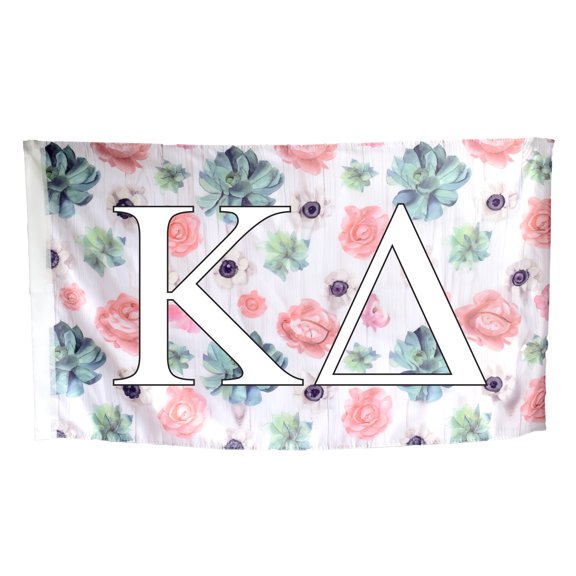 Sorority Shop Kappa Delta - Sorority Name Flag (Succulent Design)