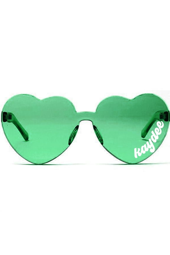 Kappa Delta Sunglasses  Heart Shaped Sunglasses printed with ACO Logo