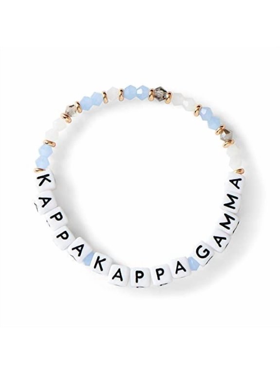Sorority Shop Kappa Kappa Gamma Bracelet Glass Bead Bracelet with KKG Name Beads, Greek Sorority Jewelry