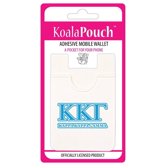 Sorority Shop Kappa Kappa Gamma - Koala Pouch - Adhesive Cell Phone Wallet with KKG Greek Letter Design