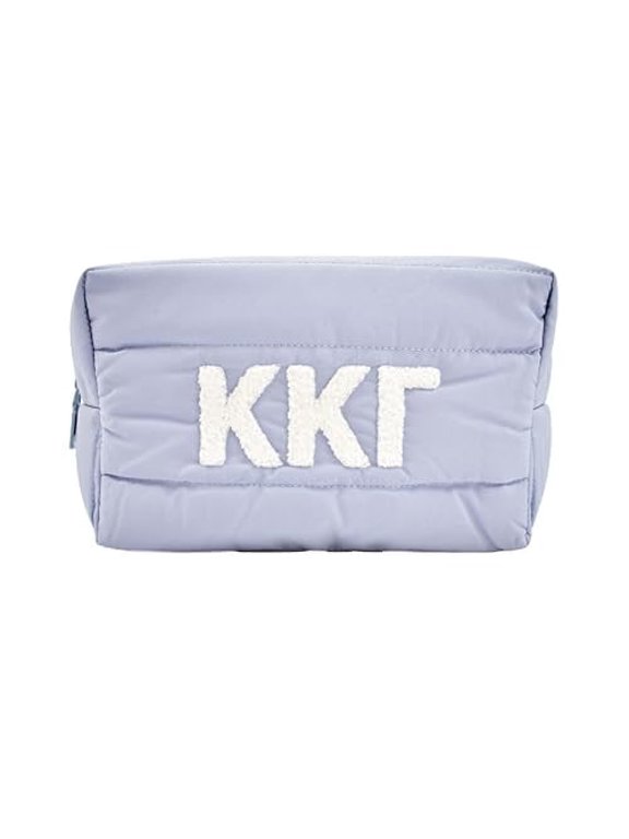 Kappa Kappa Gamma Makeup Bag - Puffer Style with Sorority Letters