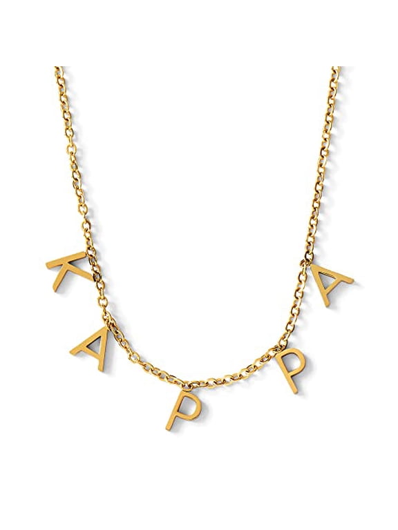 Sorority Shop Kappa Kappa Gamma Necklace KKG Name Necklace, 18K Gold Plated Sorority Gifts Necklace, Long-Lasting Kappa Kappa Gamma Gifts for Women