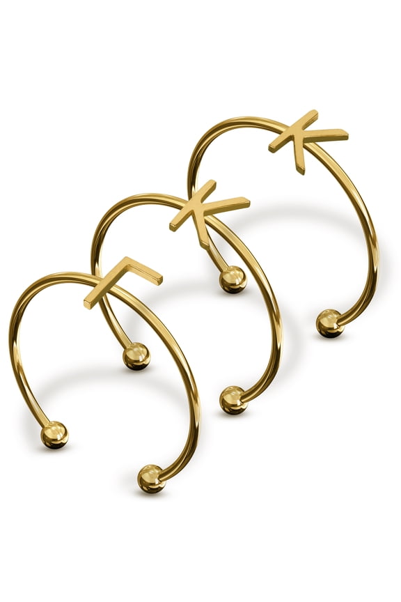 Kappa Kappa Gamma Stacking Ring Set - Adjustable Rings with 18k Gold Plating