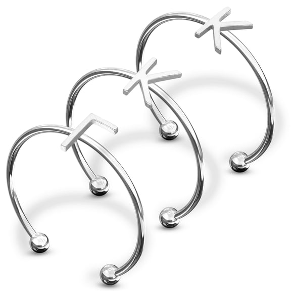 Sorority Shop Kappa Kappa Gamma Stacking Ring Set - Adjustable Rings with Silver Plating