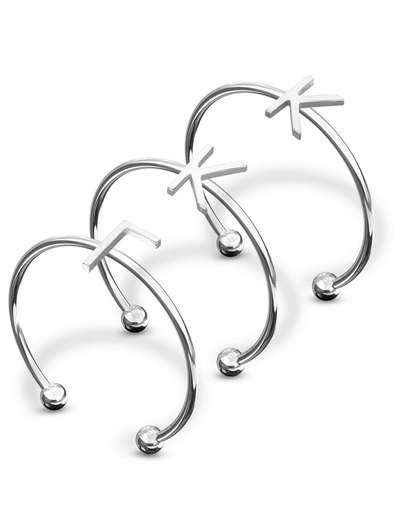 Kappa Kappa Gamma Stacking Ring Set - Adjustable Rings with Silver Plating