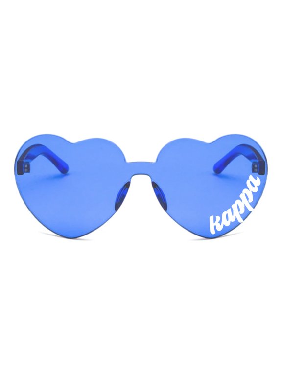 Kappa Kappa Gamma Sunglasses Heart Shaped Sunglasses printed with "kappa" Nickname