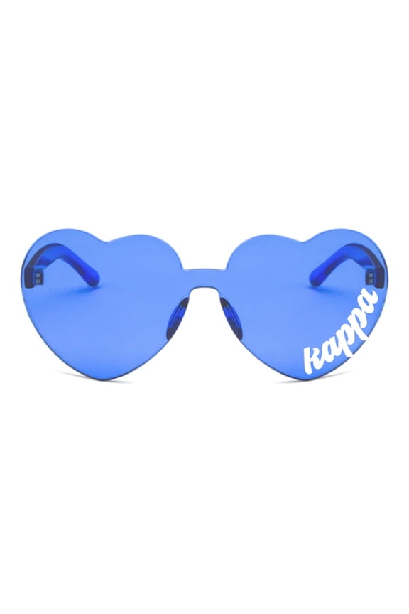 Kappa Kappa Gamma Sunglasses Heart Shaped Sunglasses printed with ACO Logo