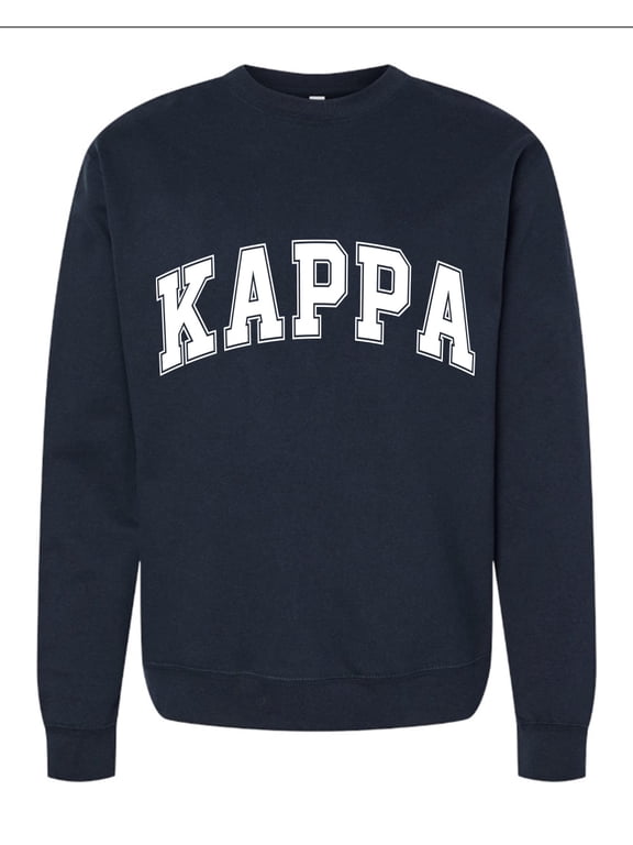 Kappa Kappa Gamma Sweatshirt - Fleece Crewneck Sweatshirt, With Varsity Greek Letters Design, Sorority Brand Colors - Size X-Large