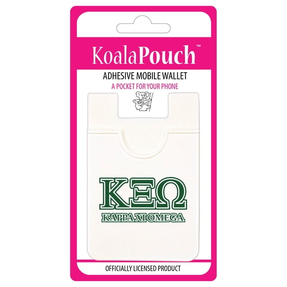 Sorority Shop Kappa Xi Omega - Koala Pouch - Adhesive Cell Phone Wallet with KXO Greek Letter Design