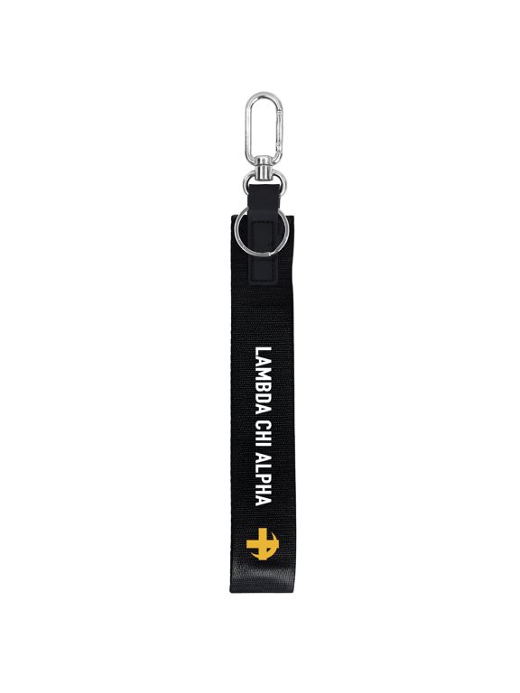 Lambda Chi Alpha Keychain - Hands-Free Lanyard Keychain with Fraternity Letters and Logo, 9" Durable Polyester Strap with Alloy Hardware, Holder for Keys, Wallet, Accessories