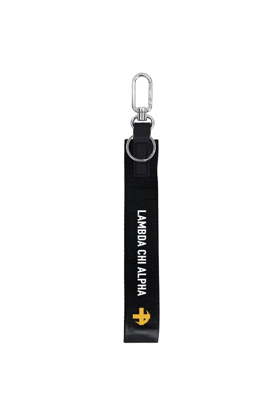 Lambda Chi Alpha Keychain - Hands-Free Lanyard Keychain with Fraternity Letters and Logo, 9" Durable Polyester Strap with Alloy Hardware, Holder for Keys, Wallet, Accessories
