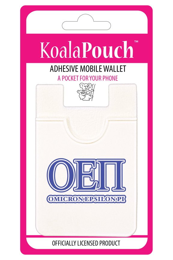 Omicron Epsilon Pi - Koala Pouch - Adhesive Cell Phone Wallet with OEP Greek Letter Design