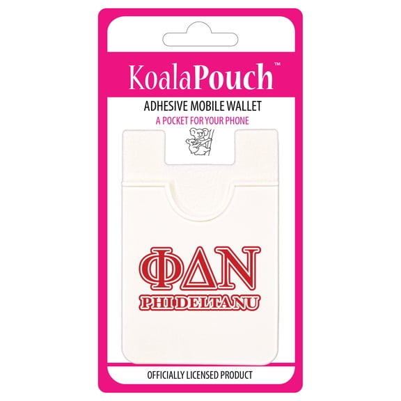 Sorority Shop Phi Delta Nu - Koala Pouch - Adhesive Cell Phone Wallet with PDN Greek Letter Design