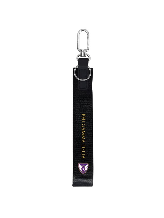 Phi Gamma Delta Keychain - Hands-Free Lanyard Keychain with Fraternity Letters and Logo, 9" Durable Polyester Strap with Alloy Hardware, Holder for Keys, Wallet, Accessories