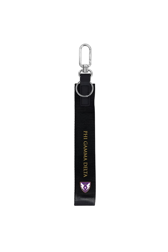 Phi Gamma Delta Keychain - Hands-Free Lanyard Keychain with Fraternity Letters and Logo, 9" Durable Polyester Strap with Alloy Hardware, Holder for Keys, Wallet, Accessories
