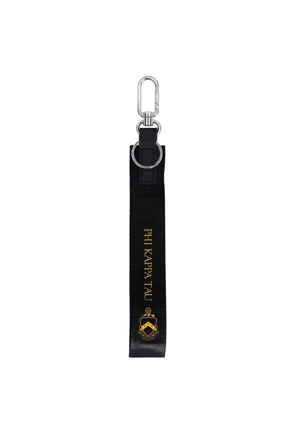 Phi Kappa Tau Keychain - Hands-Free Lanyard Keychain with Fraternity Letters and Logo, 9" Durable Polyester Strap with Alloy Hardware, Holder for Keys, Wallet, Accessories