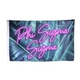 thumbnail image 1 of Sorority Shop Phi Sigma Sigma - Sorority Name Flag (Neon Design), 1 of 5