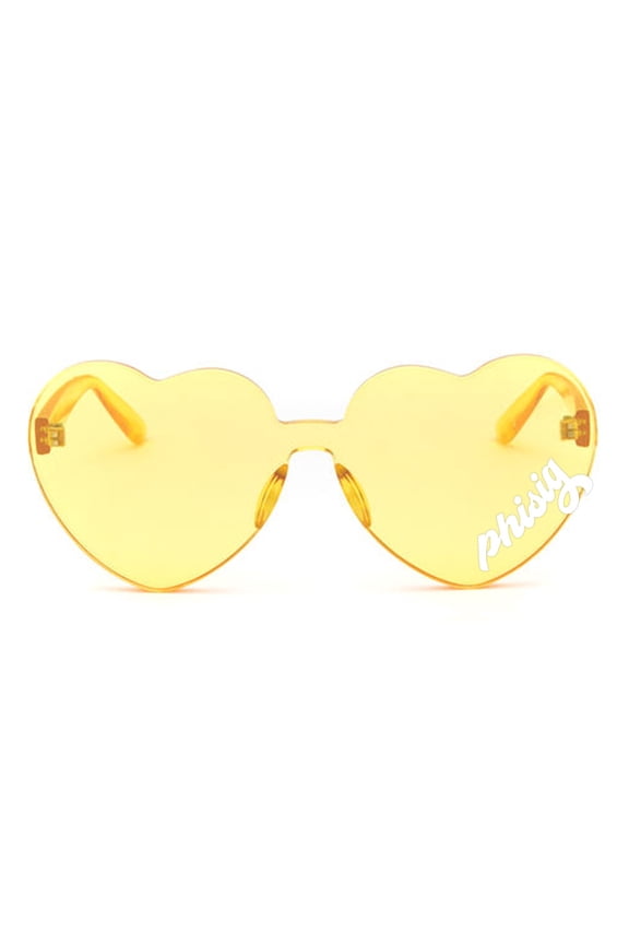 Phi Sigma Sigma Sunglasses Heart Shaped Sunglasses printed with ACO Logo