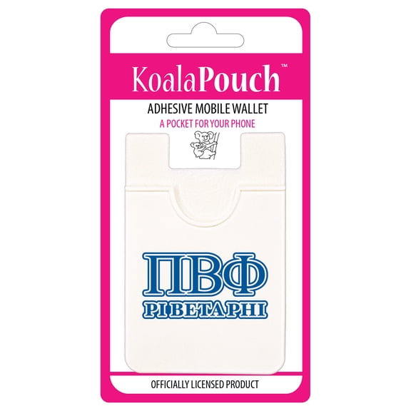 Sorority Shop Pi Beta Phi - Koala Pouch - Adhesive Cell Phone Wallet with PBP Greek Letter Design