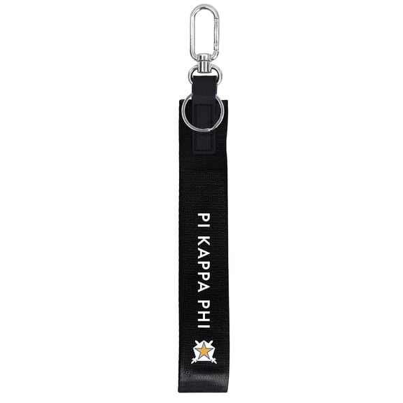 Sorority Shop Pi Kappa Phi Keychain - Hands-Free Lanyard Keychain with Fraternity Letters and Logo, 9" Durable Polyester Strap with Alloy Hardware, Holder for Keys, Wallet, Accessories