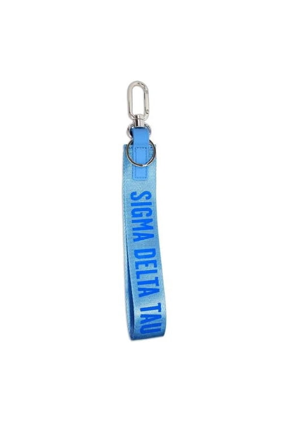 Sigma Delta Tau Keychain - Hands-Free Wristlet Lanyard Keychain with Sorority Nickname, 9" Durable Polyester Strap  with Alloy Hardware, Holder for Keys, Wallet, Accessories