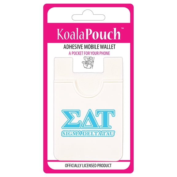 Sorority Shop Sigma Delta Tau - Koala Pouch - Adhesive Cell Phone Wallet with SDT Greek Letter Design
