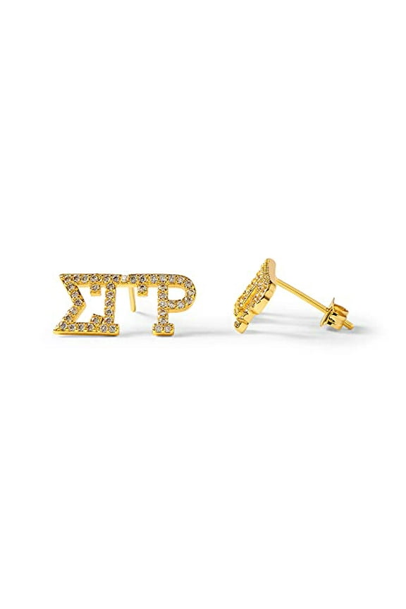 Sorority Shop Sigma Gamma Rho Earrings — SGR 18K Gold Plated Sorority Gifts Earrings, Long-Lasting Sigma Gamma Rho Gifts for Women