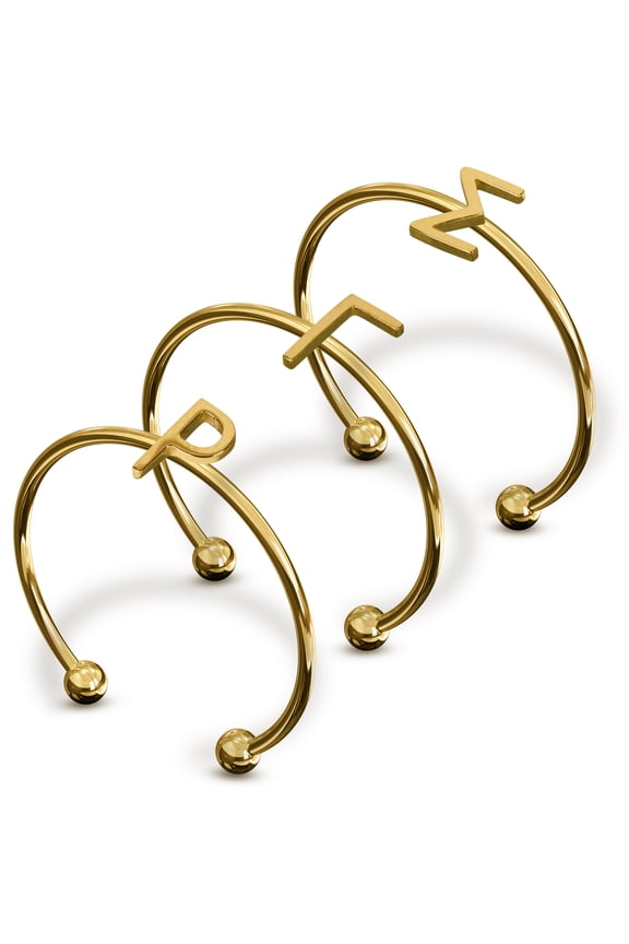 Sigma Gamma Rho Stacking Ring Set - Adjustable Rings with 18k Gold Plating