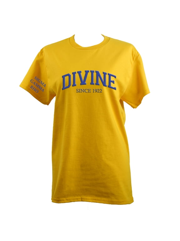 Sigma Gamma Rho T-Shirt - Divine and Sorority Name Design, 100% Cotton, Size Medium