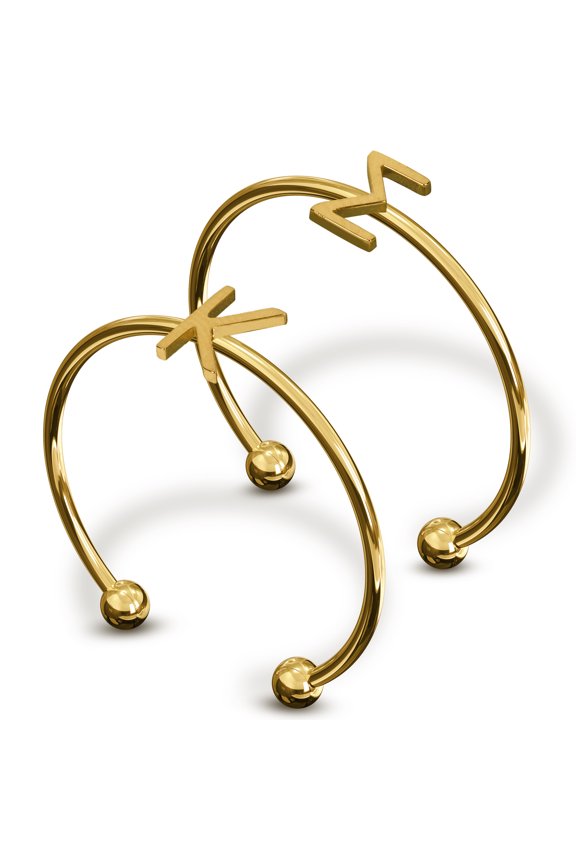 Sigma Kappa Stacking Ring Set - Adjustable Rings with 18k Gold Plating