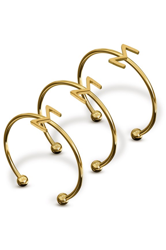 Sigma Sigma Sigma Stacking Ring Set - Adjustable Rings with 18k Gold Plating