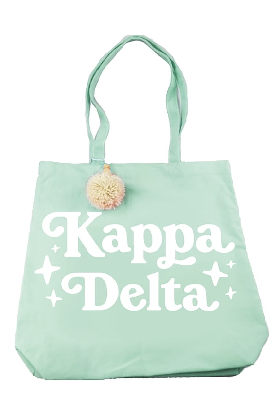 Kappa Delta Retro Pom Pom Tote Bag