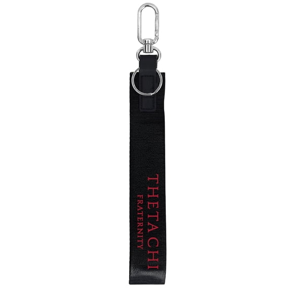 Sorority Shop Theta Chi Keychain - Hands-Free Lanyard Keychain with Fraternity Letters and Logo, 9" Durable Polyester Strap with Alloy Hardware, Holder for Keys, Wallet, Accessories