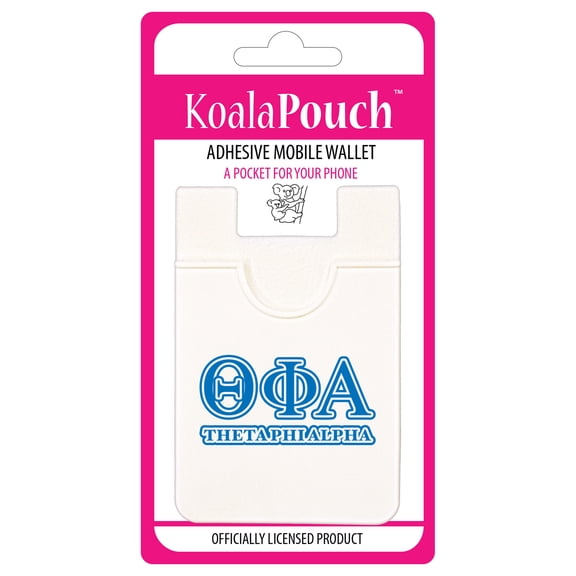 Sorority Shop Theta Phi Alpha - Koala Pouch - Adhesive Cell Phone Wallet with TPA Greek Letter Design
