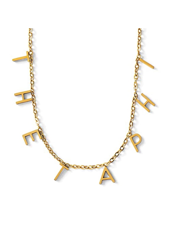 Sorority Shop Theta Phi Alpha Necklace TPA Name Necklace, 18K Gold Plated Sorority Gifts Necklace, Long-Lasting Theta Phi Alpha Gifts for Women