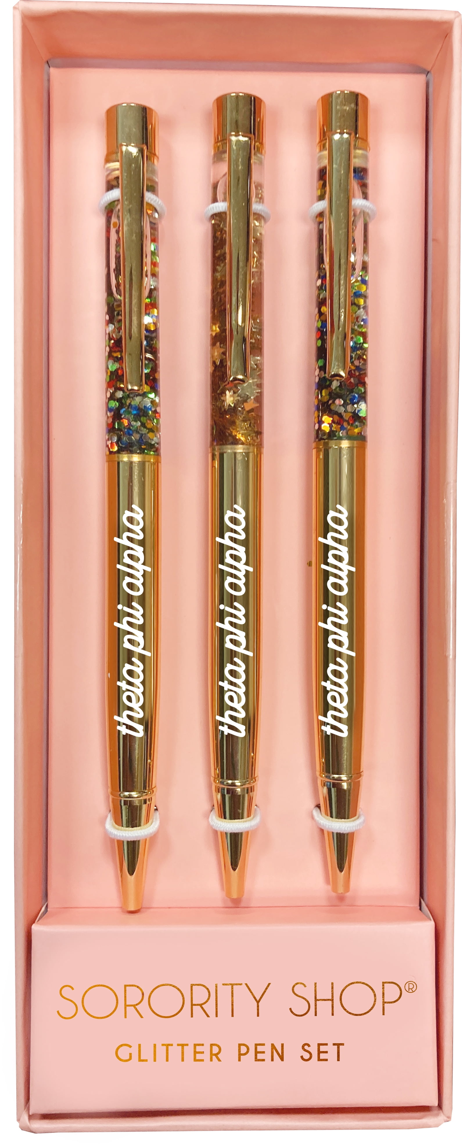 Sorority Shop Theta Phi Alpha Sorority Glitter Pen Set