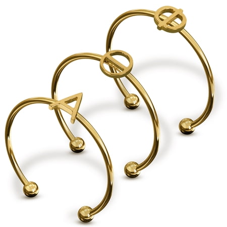 Sorority Shop Theta Phi Alpha Stacking Ring Set - Adjustable Rings with 18k Gold Plating