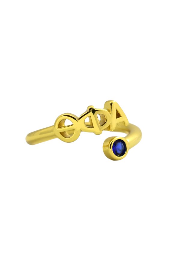 Theta Phi Alpha Stacking Ring Set - Adjustable Rings with 18k Gold Plating