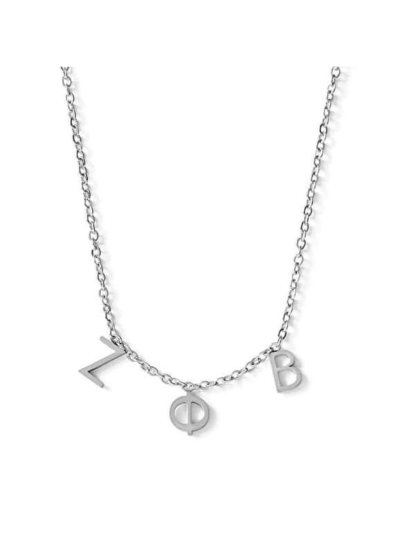 Sorority Shop Zeta Phi Beta Necklace ZPB Name Necklace, Stainless Steel Sorority Gifts Necklace, Long-Lasting Zeta Phi Beta Gifts for Women