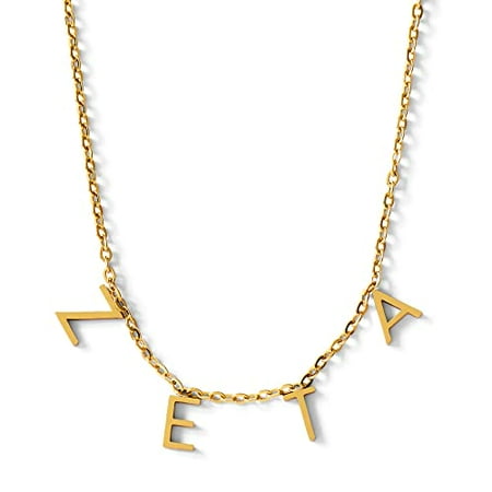 Sorority Shop Zeta Tau Alpha Necklace — ZTA Name Necklace, 18K Gold Plated Sorority Gifts Necklace, Long-Lasting Zeta Tau Alpha Gifts for Women price history and forecast - Zeta Tau Alpha