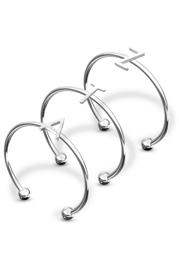 Zeta Tau Alpha Stacking Ring Set - Adjustable Rings with Silver Plating